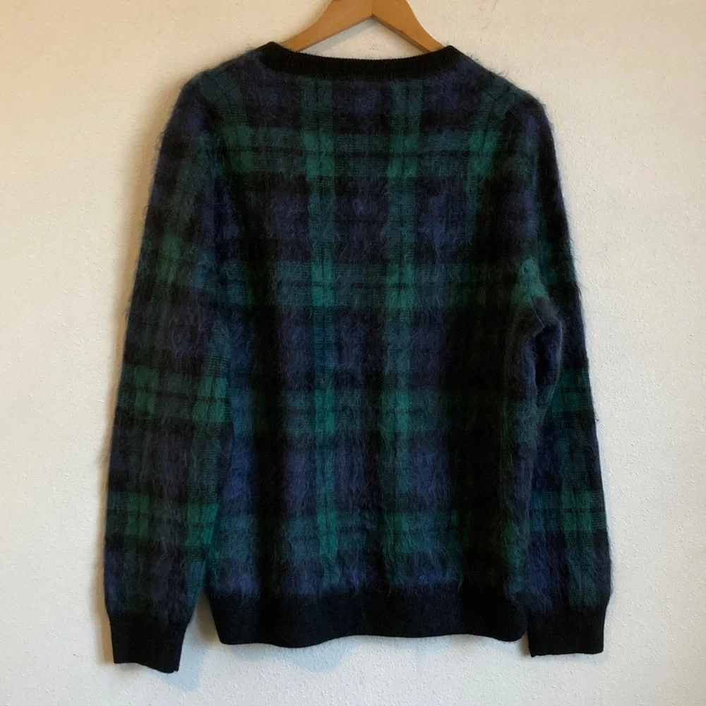 J. Crew Brushed cashmere sweater in Black Watch tartan Large - Picture 5 of 7